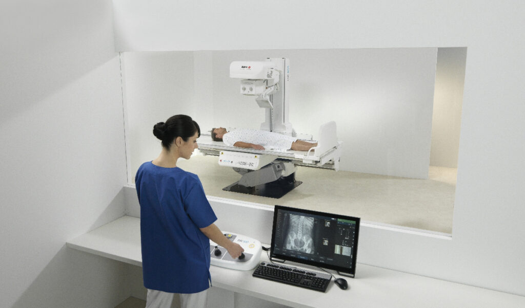 The DR 800 is a fully integrated digital imaging solution that supports general radiography, fluoroscopy, and advanced clinical applications